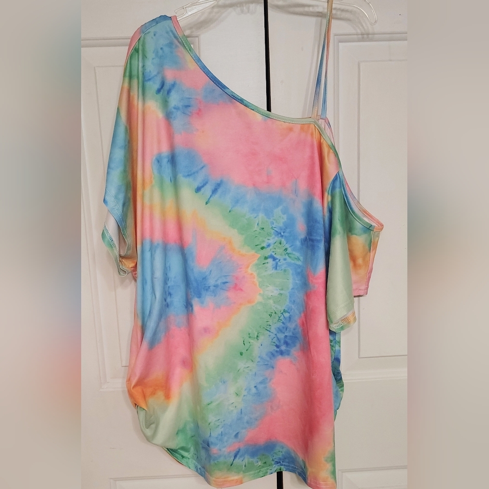 Tie-Dye Off-Shoulder Women's Top